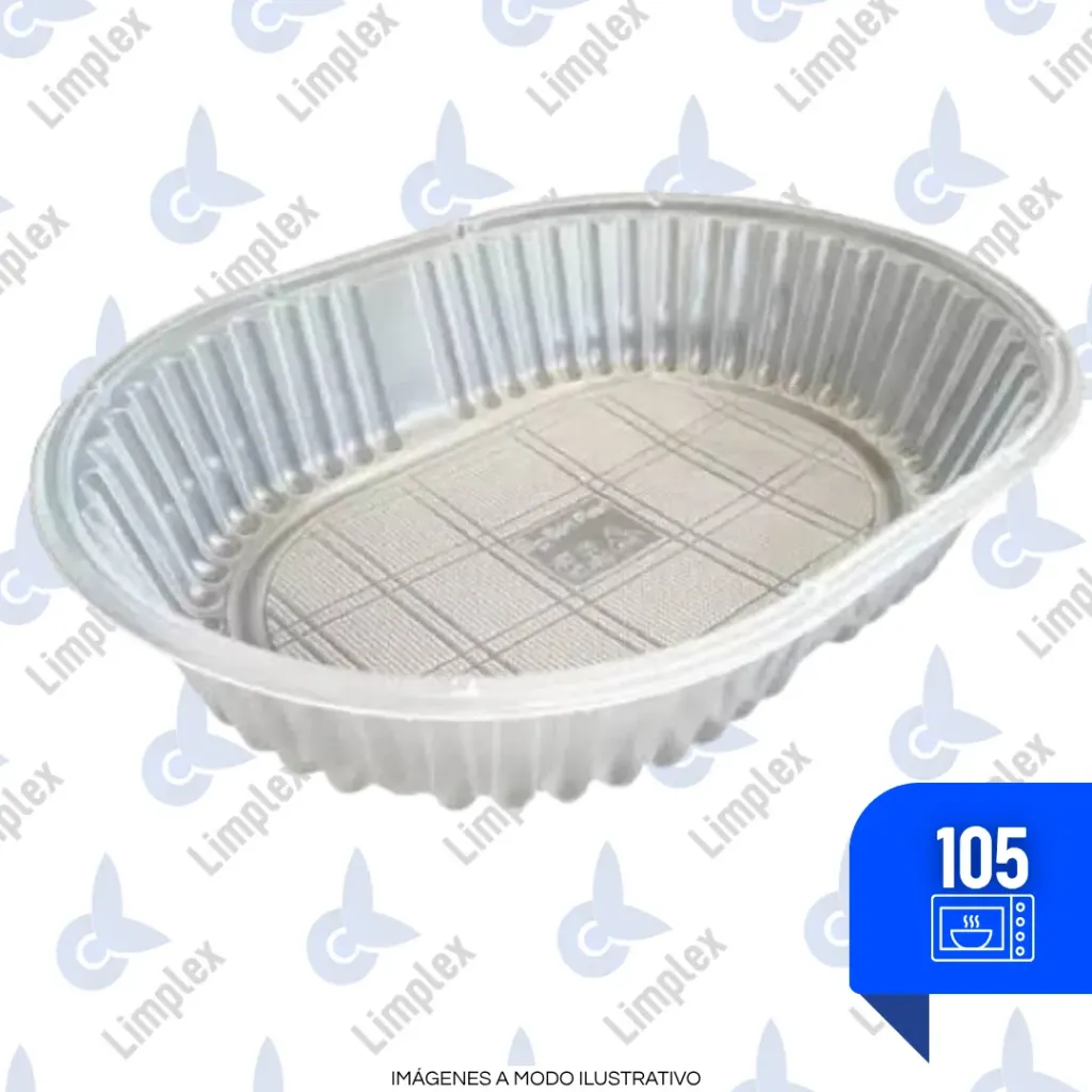 [9208] BANDEJA PLASTICA 105 OVAL MICRO X UN