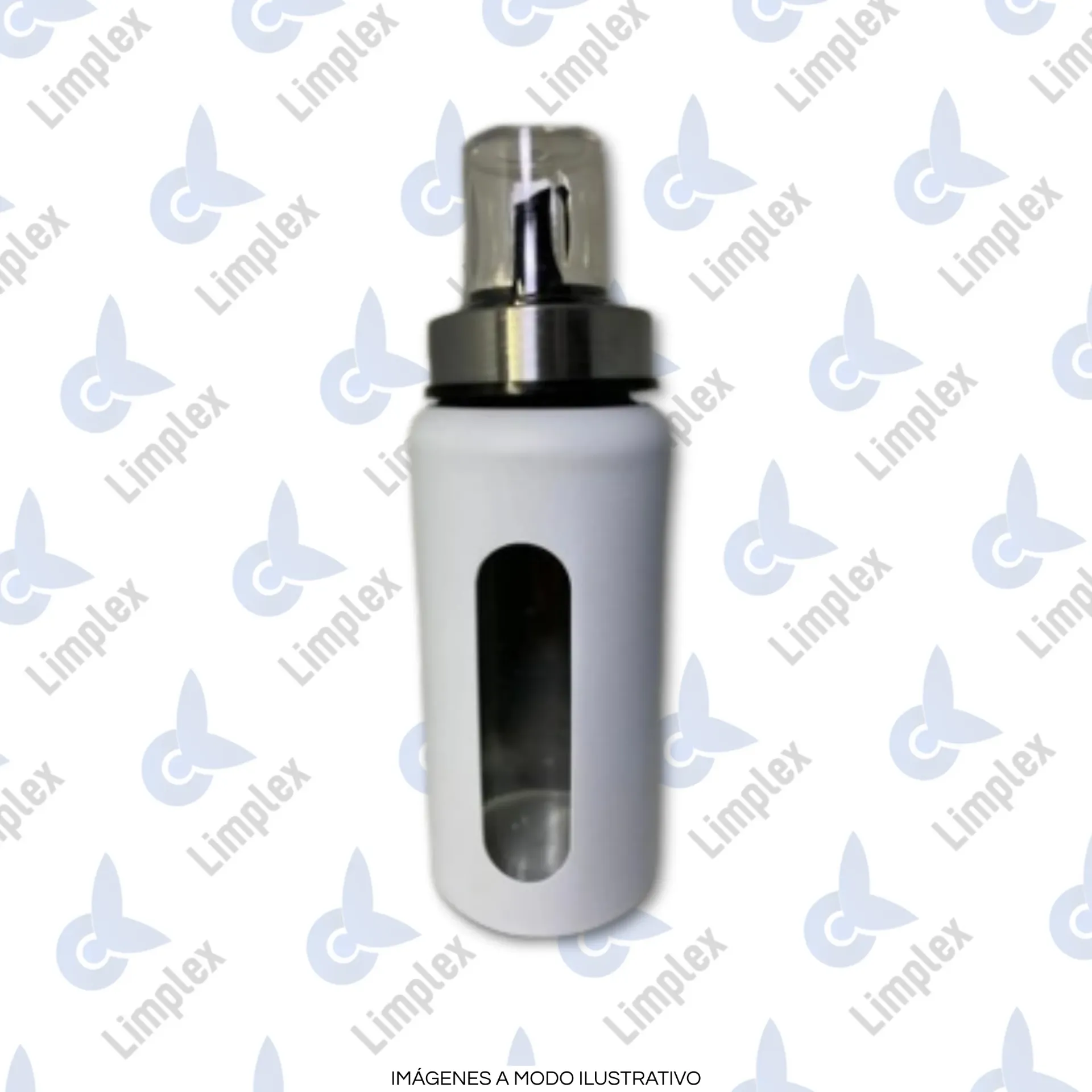 [7209] ACEITERO BLANCO ACERO + VIDRIO