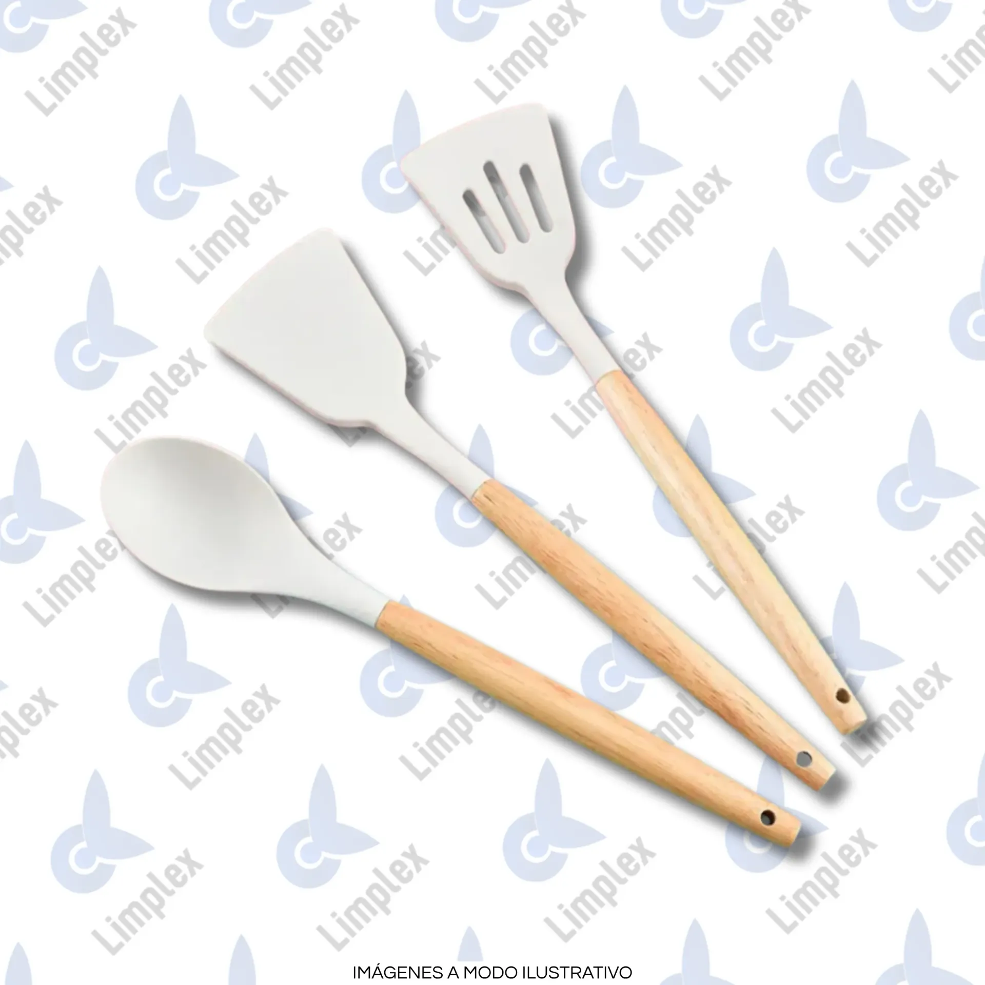 UTENSILLOS SILICONA MANGO MADERA (Espatula)
