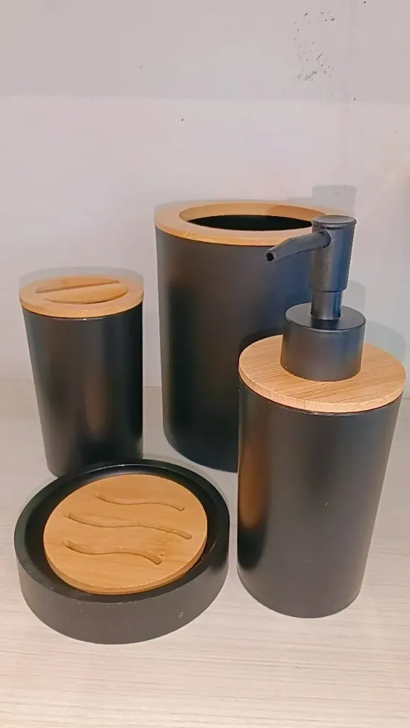 SET BAÑO BAMBOO X 4