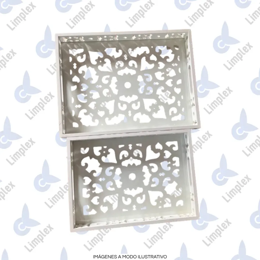SET X2 BANDEJAS BLANCA