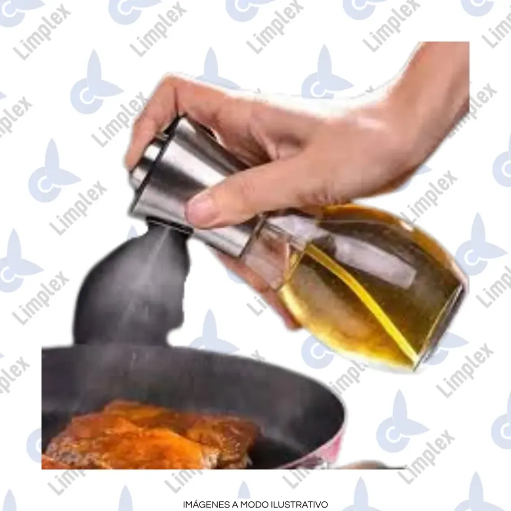 ROCIADOR ACEITE SPRAY 200ML VIDRIO CON ACERO INOX