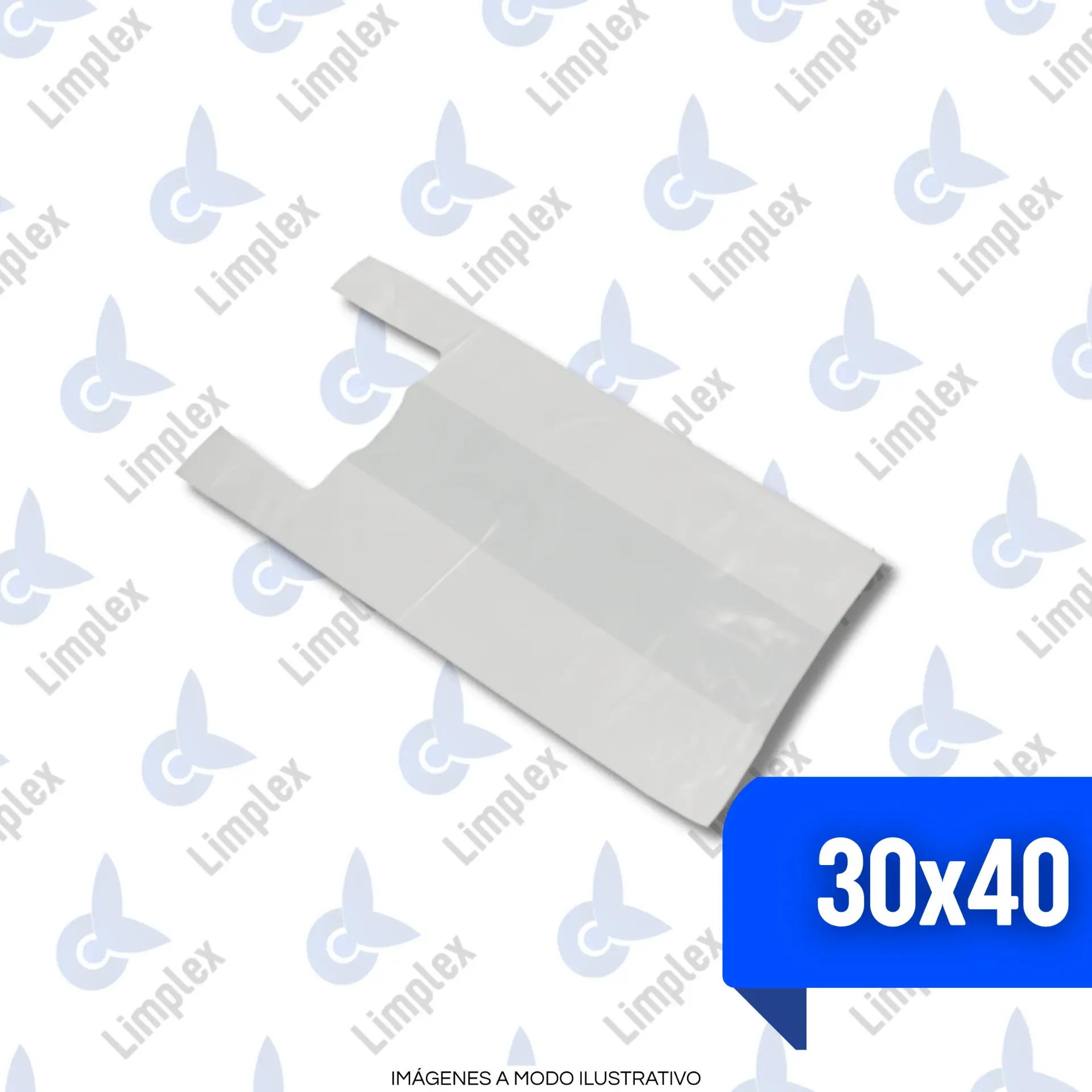 CAMISETA BLANCA 30 X 40 X 100 UN