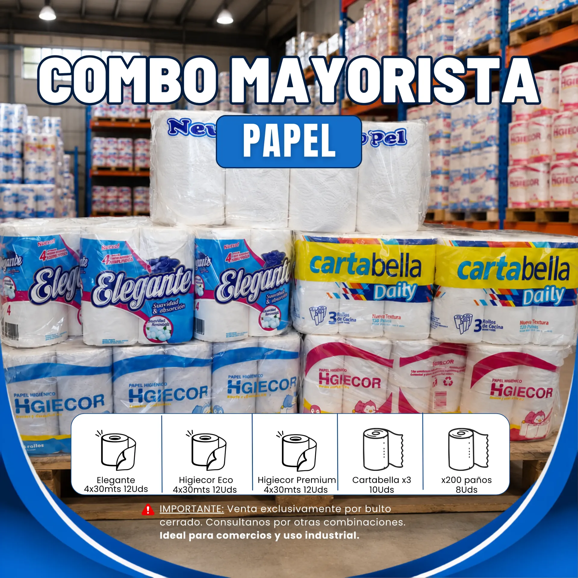 COMBO MAYORISTA PAPEL